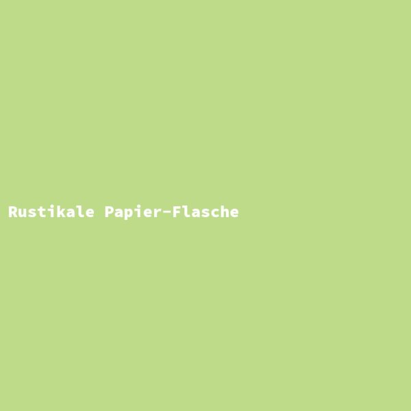 Rustikale Papier-Flasche