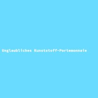 Unglaubliches Kunststoff-Portemonnaie