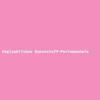 Unglaubliches Kunststoff-Portemonnaie