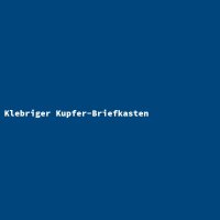 Klebriger Kupfer-Briefkasten